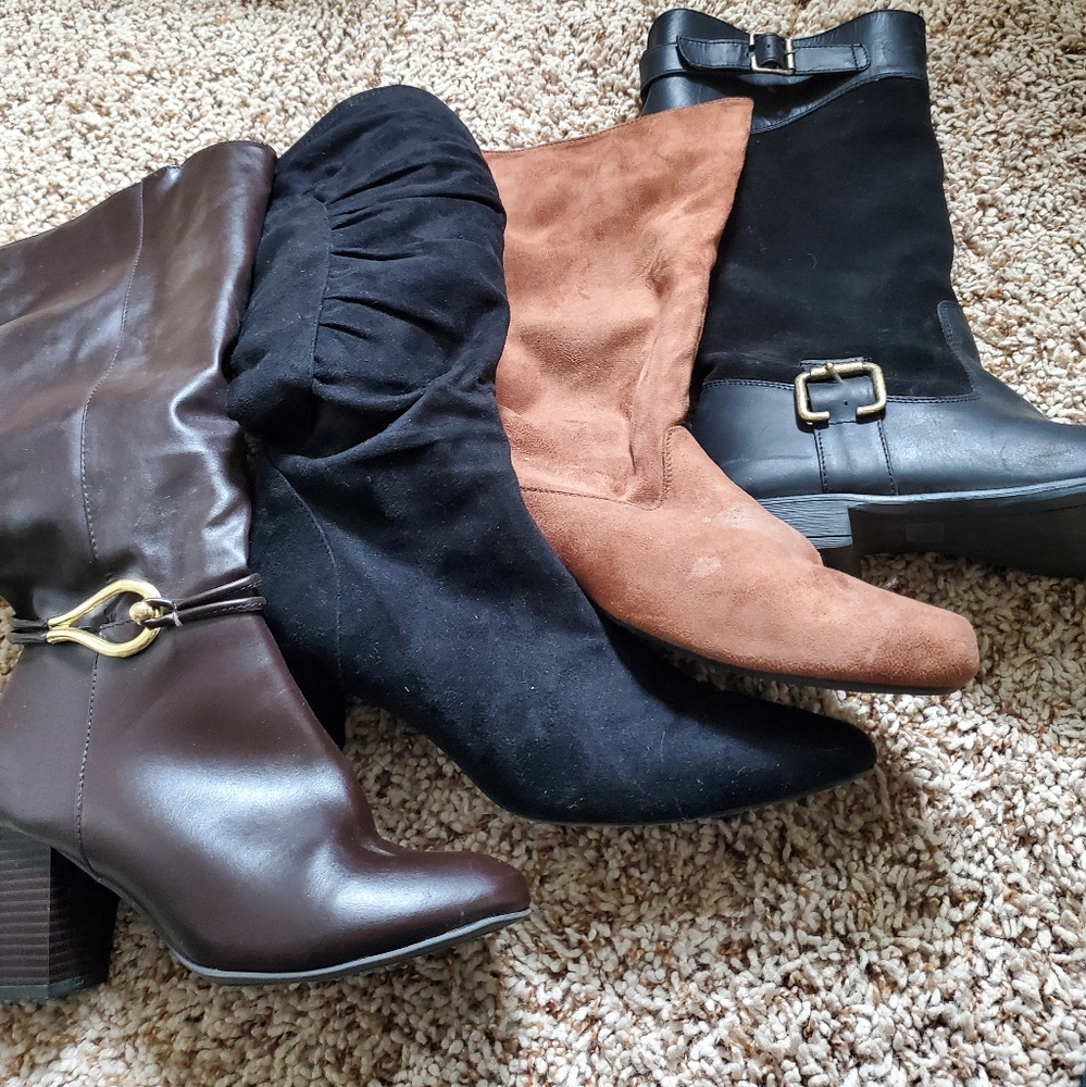 4 pairs of size 8 women's boots